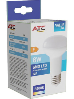 ATC SMD Λαμπτήρας LED Spot R63 230V 8W/720LM E27 6500K