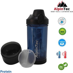 AlpinTec Protein Shaker 550 ml Blue - Παγούρι με Μεταλλική Μπάλα