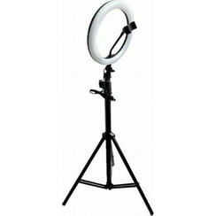 Φωτογραφικό Φωτιστικό Δαχτυλίδι Ring Lamp LED 26cm, Dimmer & Μεγάλο Τρίποδο & Βάση για Κάμερα ή Κινητό