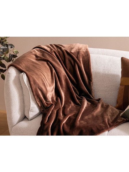 Κουβέρτα Cuddly Atmosphera με διαστάσεις 230x180cm - Brown - ATMOSPHERA