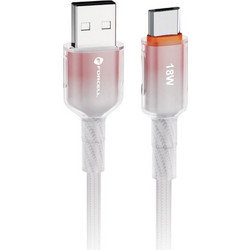 Cable USB A to Micro USB Forcell F-Energy QC3.0 2,4A 18W Gradient 1 m C351 white