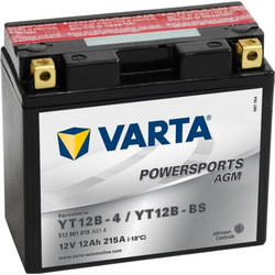 Varta Μπαταρία Μοτοσυκλέτας YT12B-BS 215A 12Ah