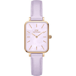Daniel Wellington Quadro Γυναικείο Ρολόι με Μωβ Δερμάτινο Λουράκι DW00100637