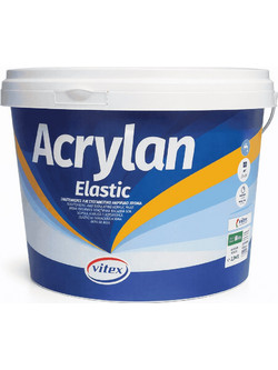 Vitex Acrylan Elastic Ακρυλικό Ελαστομερές Χρώμα Εξωτερικού Χώρου Βάση W 3lt