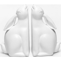 BUN BUN ΔΙΑΚΟΣΜΗΤΙΚΟ ΒΙΒΛΙΟΣΤΑΤΗΣ SET 2ΤΜΧ 22x9x18cm POLYRESIN ΛΕΥΚΟ 1τμχ