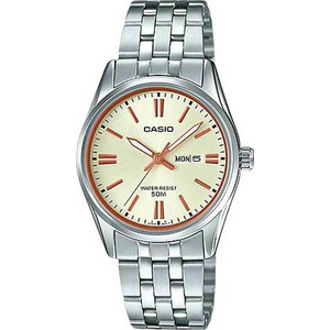 Casio Γυναικείο Ρολόι με Ασημί Μεταλλικό Μπρασελέ LTP-1335D-9A Casio Γυναικείο Ρολόι με Ασημί Μεταλλικό Μπρασελέ LTP-1335D-9A