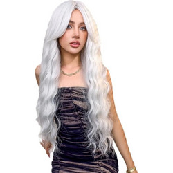 Silver Long Curly Hair Wig 85cm