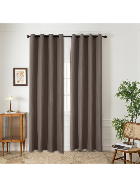 Beauty Home Ύφασμα κουρτίνας με το μέτρο Blackout jacquard σκίασης Glare Art 8444 Φ280 Μόκα