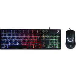 Roar RR-0004 Σετ Gaming Πληκτρολόγιο RGB Black