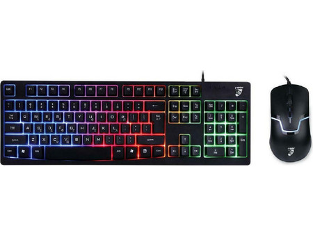 Roar RR-0004 Σετ Gaming Πληκτρολόγιο RGB Black