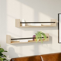 vidaXL Ράφια Τοίχου με Μπάρες 2 τεμ. Δρυς Sonoma 80x16x14 εκ. 835440