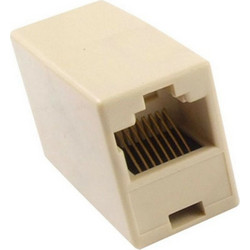 UTP Cable Connector F-F RJ45 Black Μούφα Δικτύου Μπεζ 8/8 N182