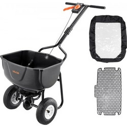 Σπορέας VEVOR Walk Behind, Χωρητικότητα 60 LBS (27,22 kg) Σπορέας ώθησης με σχάρα χοάνης, Πλάτος διασποράς 0-9,8 ft (2,99 m) Ελαστικά παντός εδάφους 8 in (20,3 cm) Σπορείς διασποράς κήπου & γκαζόν, γι
