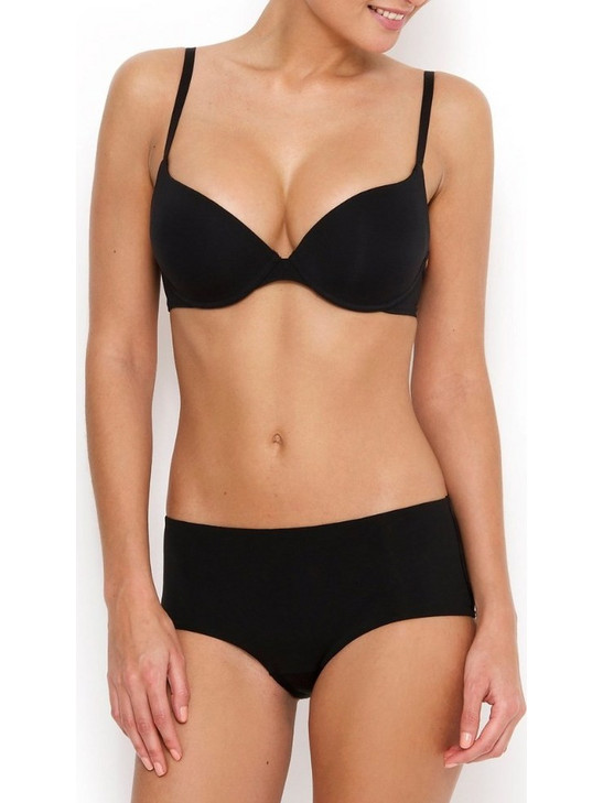 Wonderbra Σουτιέν με Ελαφριά Ενίσχυση με Μπανέλα Μαύρο W9443