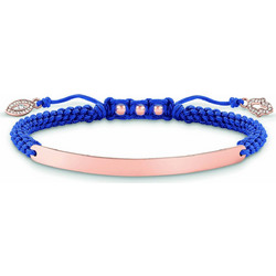 Thomas Sabo Γυναικείο Βραχιόλι Μακραμέ από Κορδόνι & Ασήμι LBA0068-898