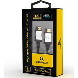 CABLEXPERT 4K HIGH SPEED HDMI CABLE WITH ETHERNET 'SELECT PLUS SERIES' 1M