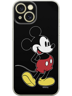 Disney Case Apple iPhone 15 Mickey Full Print Smiley Black
