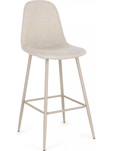 Bizzotto New Irelia Σκαμπώ Μπαρ Υφασμάτινο Μπεζ 44x53x112