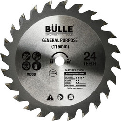 ΔΙΣΚΟΣ ΚΟΠΗΣ ΞΥΛΟΥ 24 ΔΟΝΤΙΩΝ 115x9.5 mm BULLE
