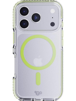 TECH21 IPHONE 17 PRO CASE (T21-11396) EVOCRYSTAL W/MAGSAFE CLEAR/GLOW GREEN