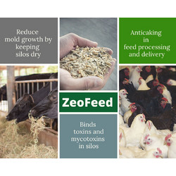 Zeofeed(R) - Ενεργοποιημένος ζεόλιθος έως 50 μικρά - Εξαιρετικά λεπτή πούδρα, ιδανική για κτηνοτροφική χρήση με πιστοποίηση FAMIQS - 25 κιλά