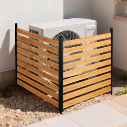 VEVOR Ξύλινος Φράχτης Ιδιωτικότητας 1219 x 1244 mm με Μεταλλικούς Στυλοβάτες και Σιδερένιο Σκελετό για Κήπο και Πισίνα MZL48INCHK48ML1T0001V0
