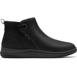 Clarks Γυναικεία Μποτάκια Αστραγάλου Δερμάτινα Μαύρα 26184770