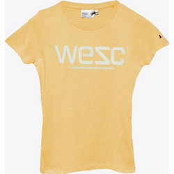 WESC Women Soft Tee - BLEACHED YELLOW - 121WE-00257-BY