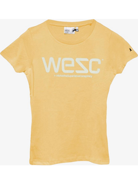 WESC Women Soft Tee - BLEACHED YELLOW - 121WE-00257-BY