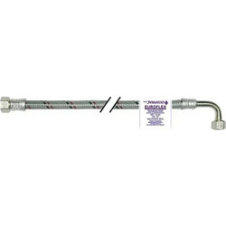 Σπιράλ Σύνδεσης EUROFLEX Acciaio Θηλ. - Θηλ. 3/8'' x 1/4'' Inox Γωνία 80cm για Καυστήρες (30-0238)