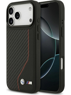 BMW M Carbon Line & Logo MagSafe Back Cover Red (iPhone 17 Pro Max)