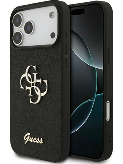 Guess Glitter Fixed Big - θήκη για Apple iPhone 17 Pro Max - Μαύρο
