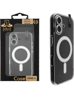 IDOL 1991 ΘΗΚΗ IPHONE 16 6.1" MAGSAFE ANTISHOCK CLEAR AIR BACK COVER TPU FULL CAMERA PROTECTION ΔΙΑΦΑΝΗ