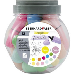ΜΑΡΚΑΔΟΡΑΚΙΑ ΥΠΟΓΡΑΜΜΙΣΗΣ EBERHARD FABER ΣΕ ΒΑΖΑΚΙ ΣΕΤ ME 12 ΠΑΣΤΕΛ ΚΑΙ ΝΕΟΝ ΧΡΩΜΑΤΑ 5514-31