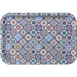 Δίσκος Σερβιρίσματος Χρωματιστά Tiles Δερμάτινη Επίστρωση 31x21cm