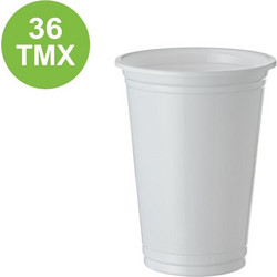 Ποτήρια Πλαστικά Λευκά 350ml - 36 τμχ
