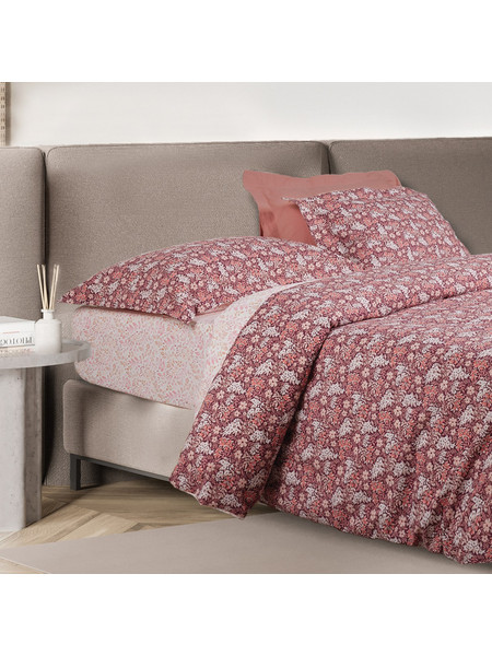 DAS HOME Σετ Υπέρδιπλή Παπλωματοθήκη Casual Bordeaux & Nude 406009205433