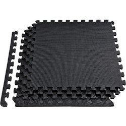 Pegasus Δάπεδα Παζλ Γυμναστηρίου Μαύρα 60x60x1.2cm 4τμχ Β-4300 ref10140265