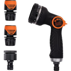 Σετ Πιστόλι Νερού Black+Decker με 8 διαφορετικές ρυθμίσεις και 3 αξεσουάρ