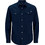 Jack & Jones Ανδρικό Πουκάμισο Τζιν Μακρυμάνικο Slim Fit Navy Μπλε 12138115