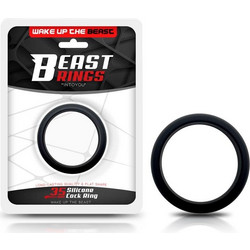 IntoYou Beast Rings Solid Silicone Cock Ring 3.5cm Ελαστικό Δαχτυλίδι Πέους Σιλικόνης 3.8cm Μαύρο
