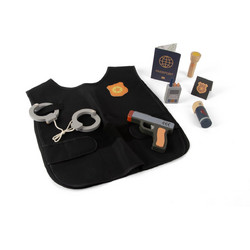 Dantoy - Policeman play set in wood, 7 pcs (5714)