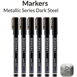 Metallic Series Markers - Dark Steel