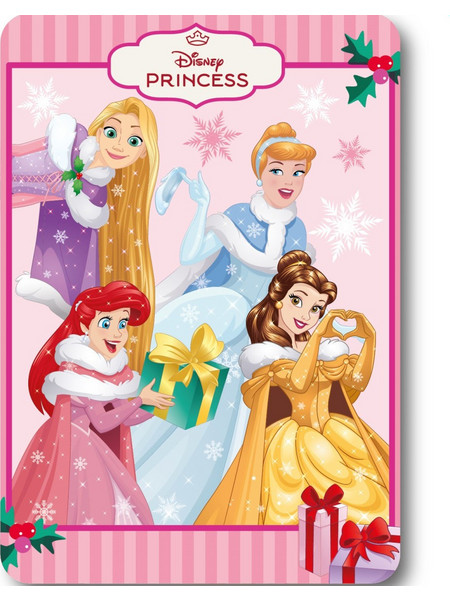 Disney Princess Festive Fairy Christmas Fleece Blanket 100x140cm