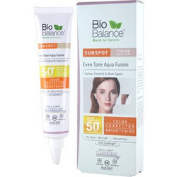 Bio Balance Sunspot Even Tone Aqua Fusion Αντηλιακή Κρέμα Προσώπου Αντιγηραντική Κατά των Πανάδων με Χρώμα SPF50+ 40ml