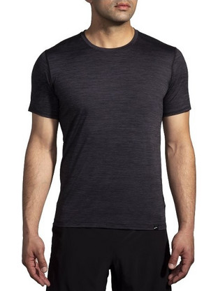 Brooks LUXE Run Ανδρικό Αθλητικό T-Shirt Ανθρακί 211498-009