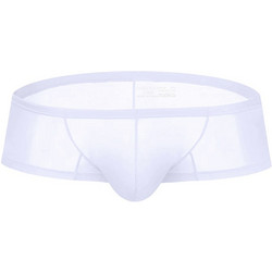 Men's Breathable Boxer - Brief Sheer Elegance Quick-Dry Ultra-Soft White