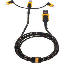 DeWalt 1311356DWG Ενισχυμένο Καλώδιο Φόρτισης Combo 3σε1" 1.8m Black