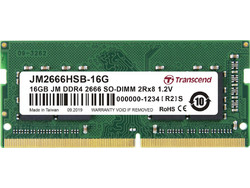 Transcend JetRam 16GB (1X16GB) DDR4 2666MHz SoDimm JM2666HSB-16G