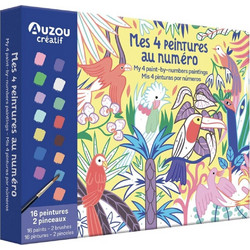 Auzou 536448 Auzou My Artistic Kit My 4 Paint By Numbers Pictures
